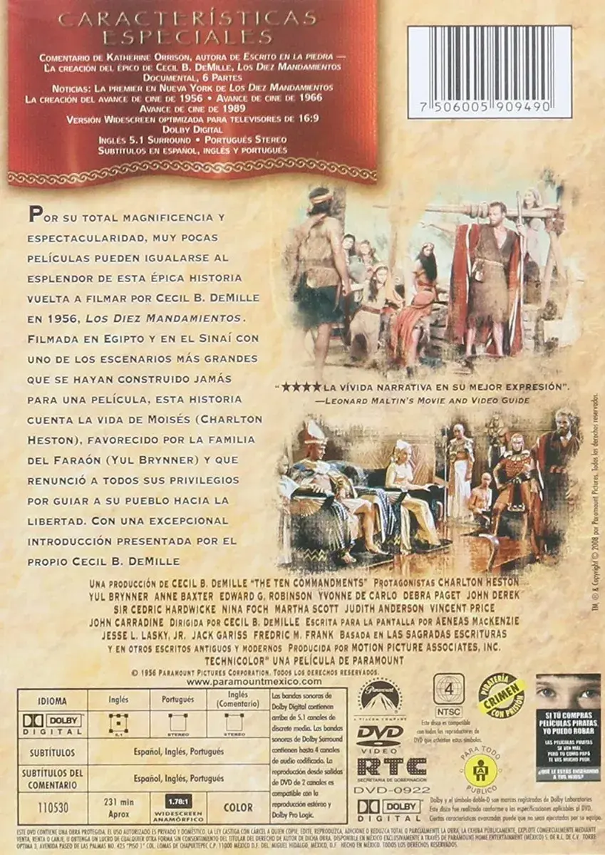 Thumbnail: Los Diez Mandamientos [ Charlton Heston] (DVD)