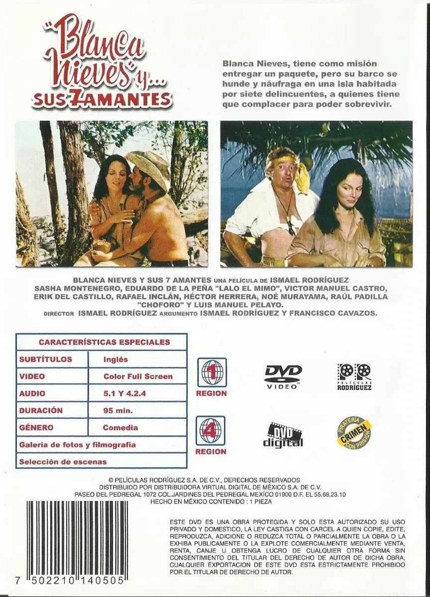 Miniatura: Blanca Nieves Y Sus 7 Amantes  [Sasha Montenegro ] (DVD)