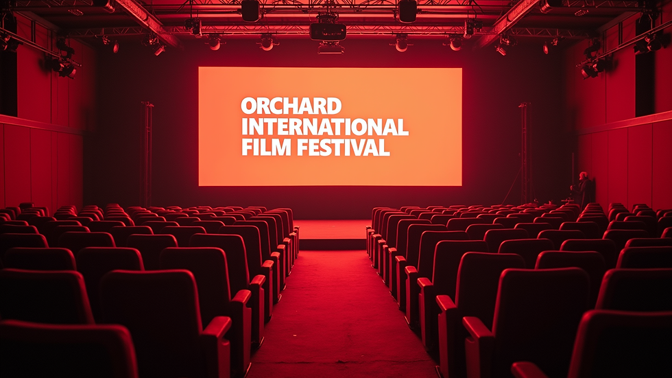 Wide angle view of the Orchard International Film Festival venue