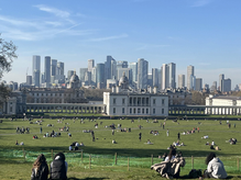 My own picture of the Canary Wharf skyline, taken from Greenwich Park outside the Royal Observatory.