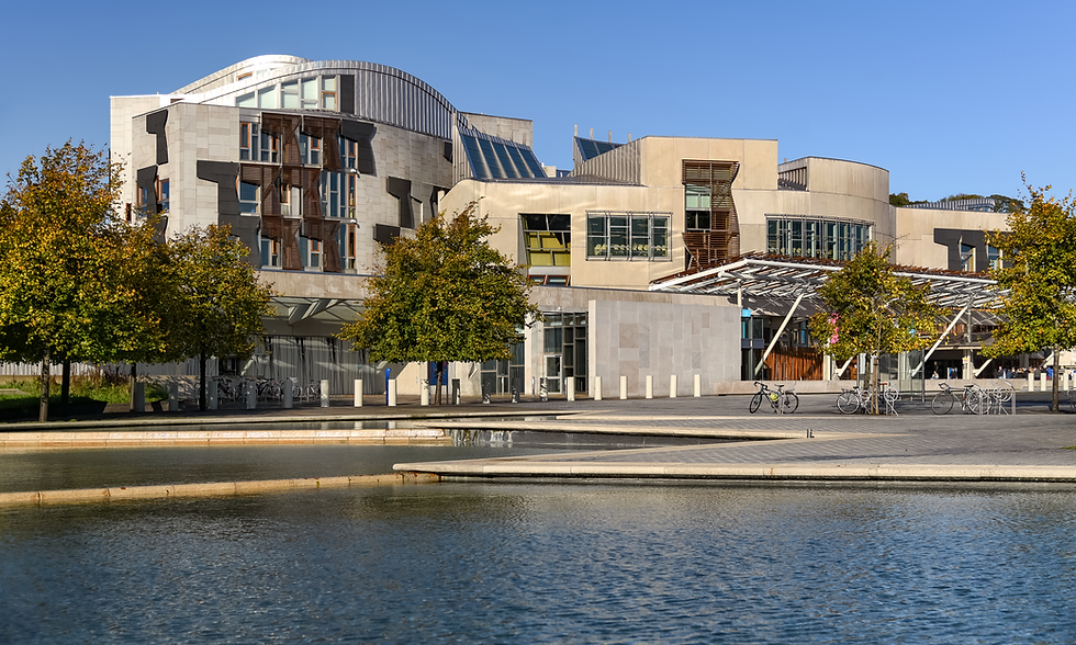 A picture of the Scottish parliament building, informally known as Holyrood.