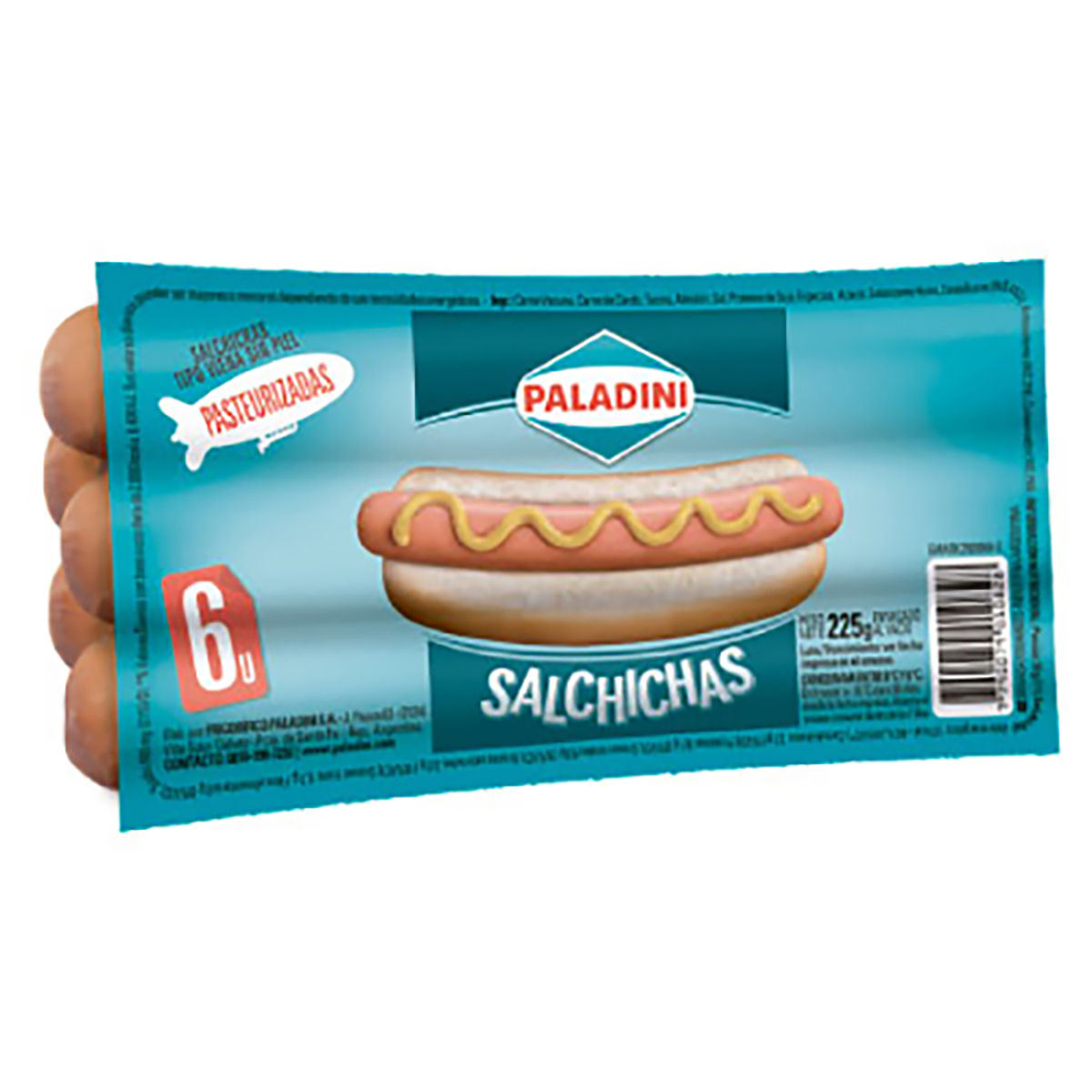 Salchichas Paladini x 6 unidades.