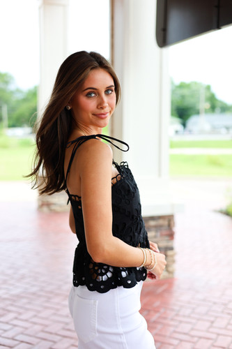 The Lizzy Top In Black | Linen Rose Boutique