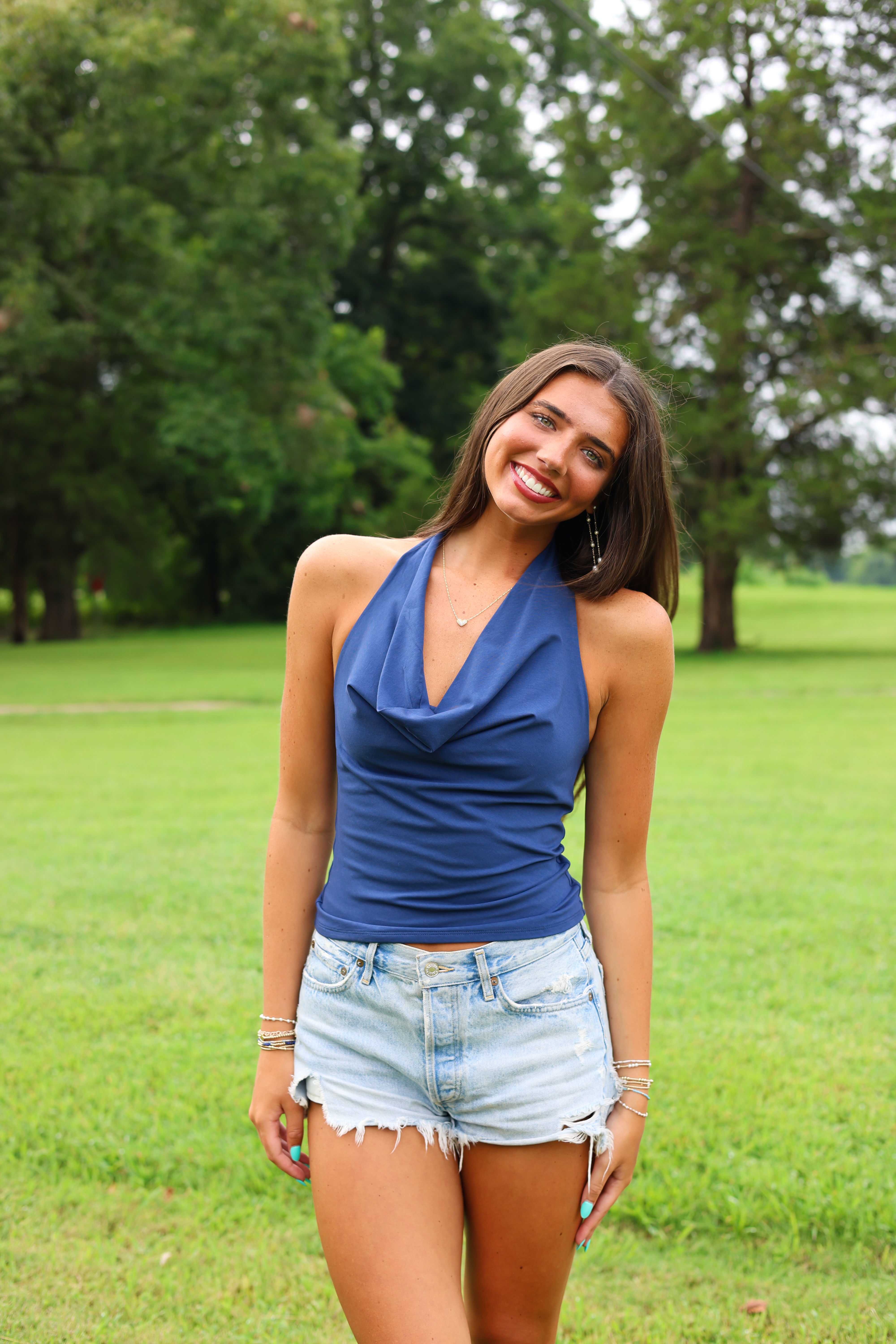 Touchdown Top In Blue