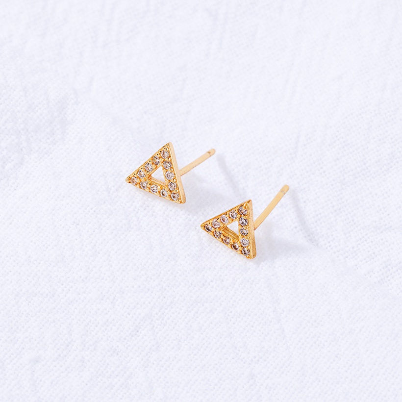 Thumbnail: Zircon Triangle Post Earrings
