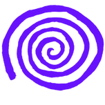 Purple spiral transparent background