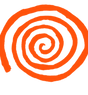 orange spiral transparent background