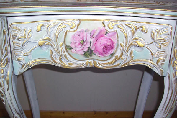 Thumbnail: Ornate Antique French Vanity Accent Table