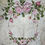 Thumbnail: Original Pink Rose Painting Shabby Chic Antique Ceiling Tin Garland Swags