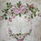 Thumbnail: Original Pink Rose Painting Shabby Chic Antique Ceiling Tin Garland Swags