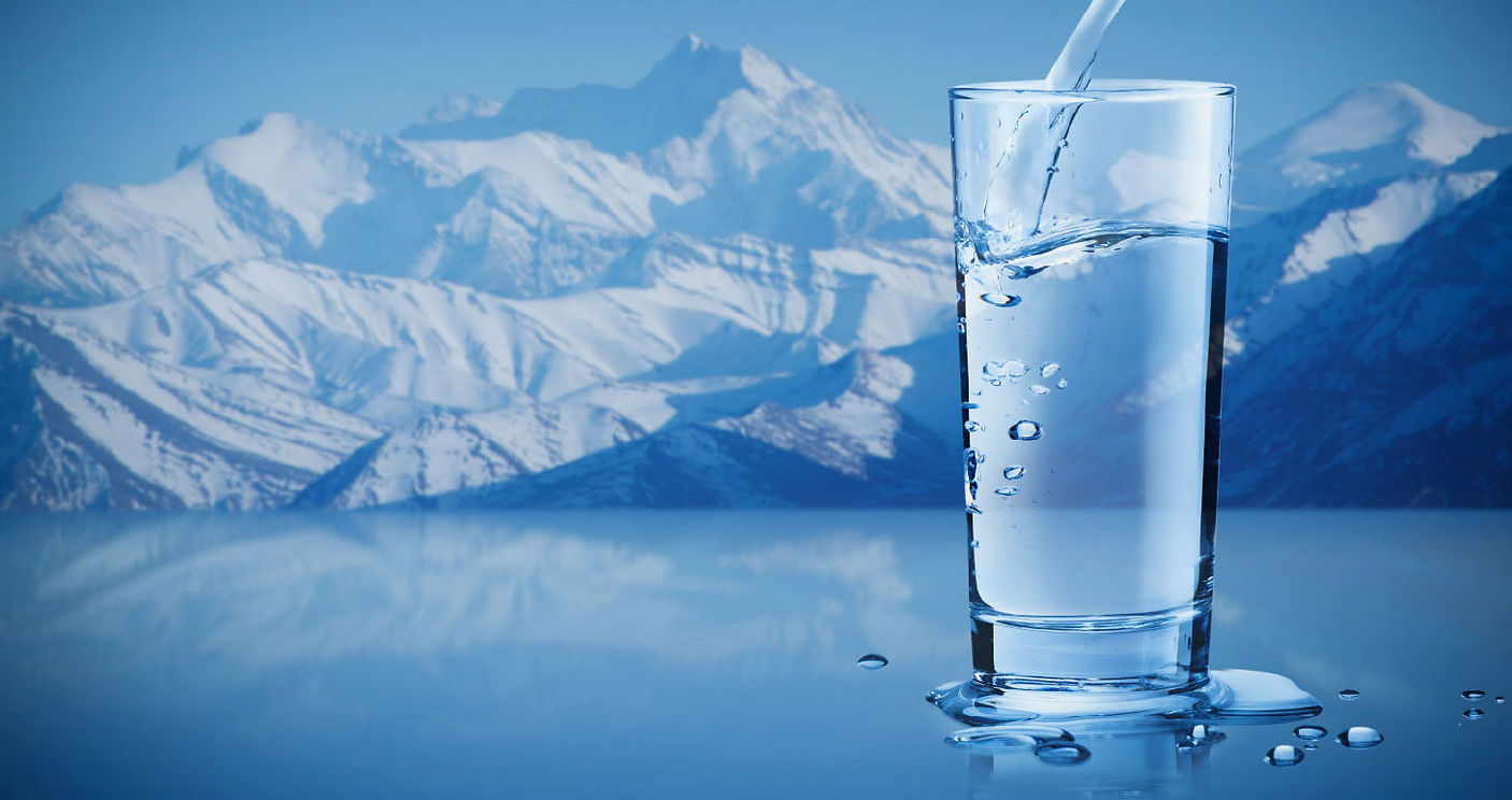 Water and Mountain In Background
