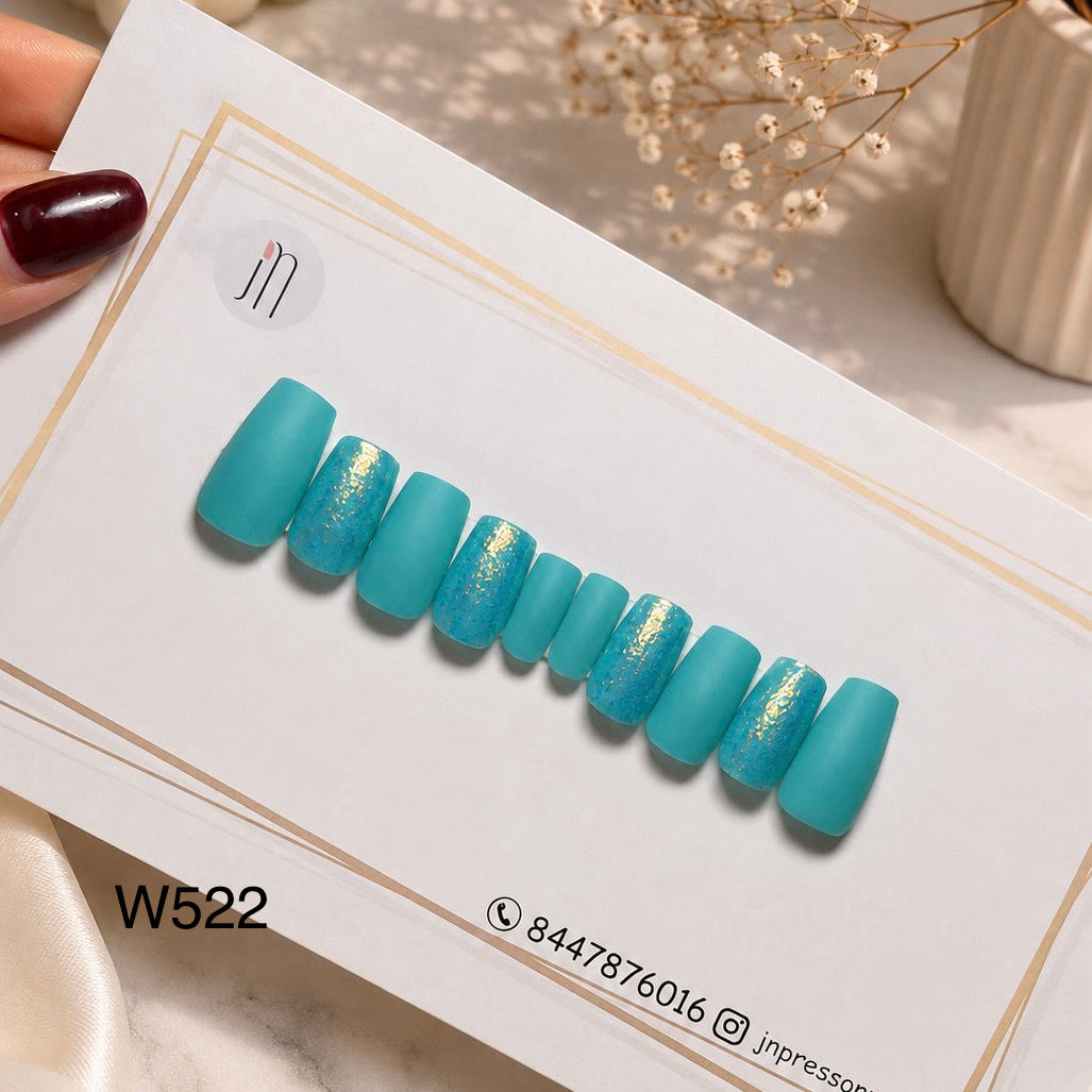 Turquoise Gold Foil | S | W522