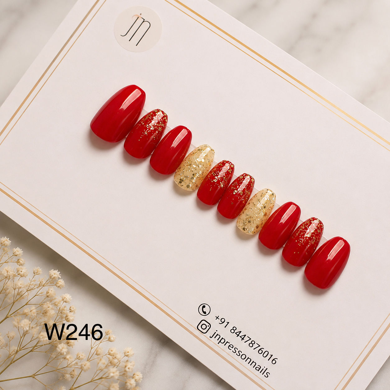Crimson Gilded Elegance | M | W246