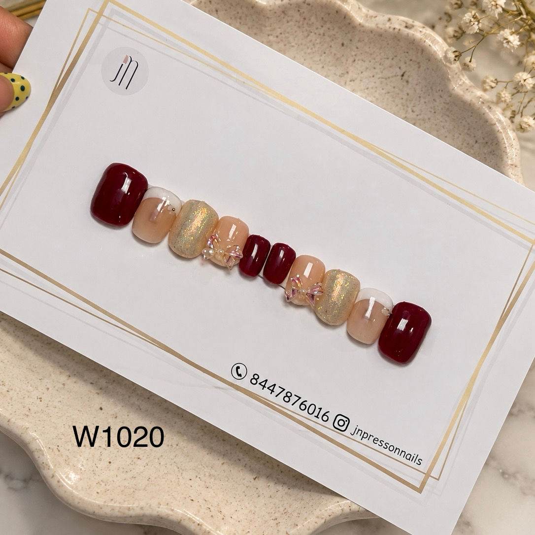 Burgundy Luxe Bow | S | W1020