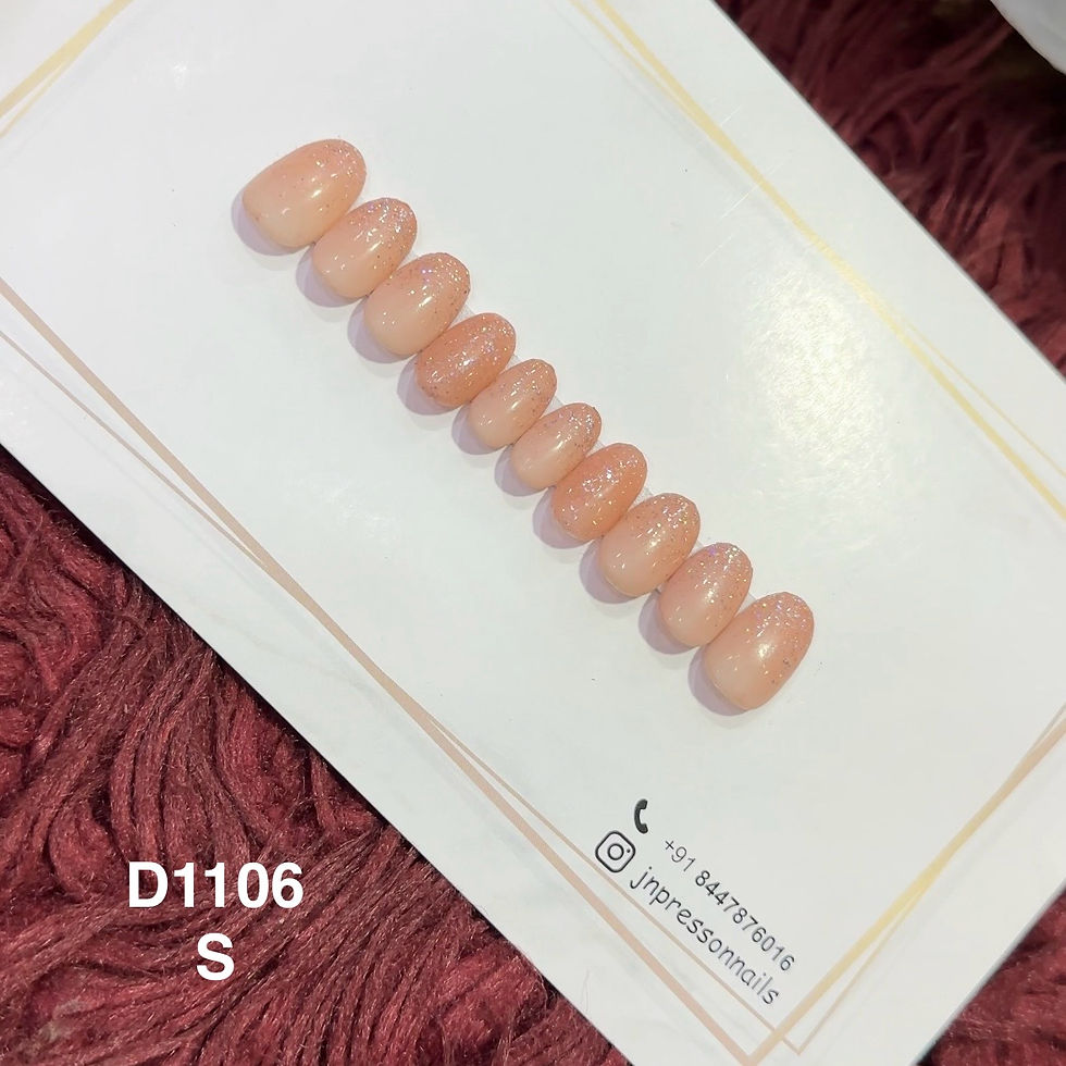 Peachy Glow Ombre - S | Short Round | Set of 10 or 12 nails