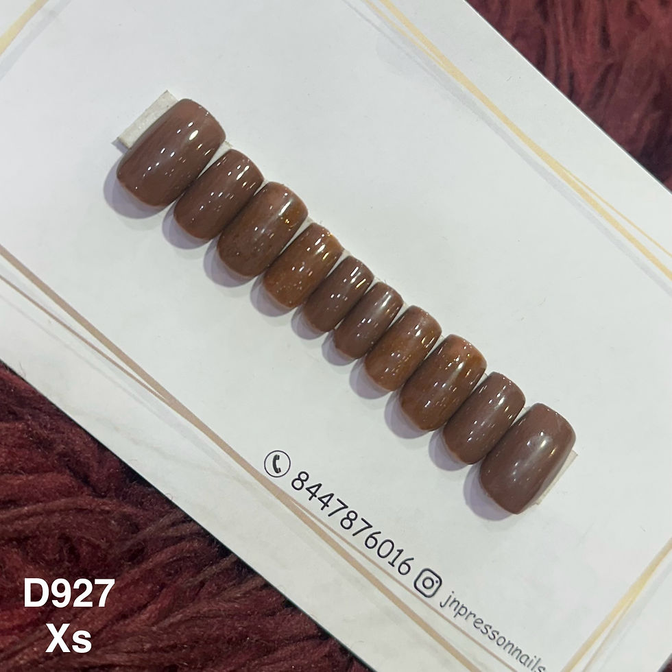 Mocha gloss - Xs | Medium square | Set of 10 or 12 nails