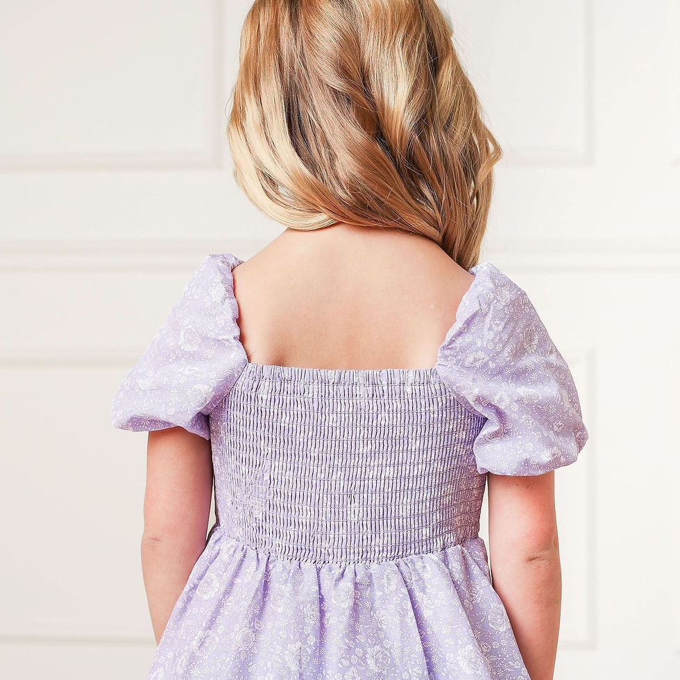 Thumbnail: Smocked Bubble Sleeve Dress - Baby