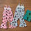 Thumbnail: Girls' Retro Cowgirl Romper: Western Jumpsuit, Pink or Blue