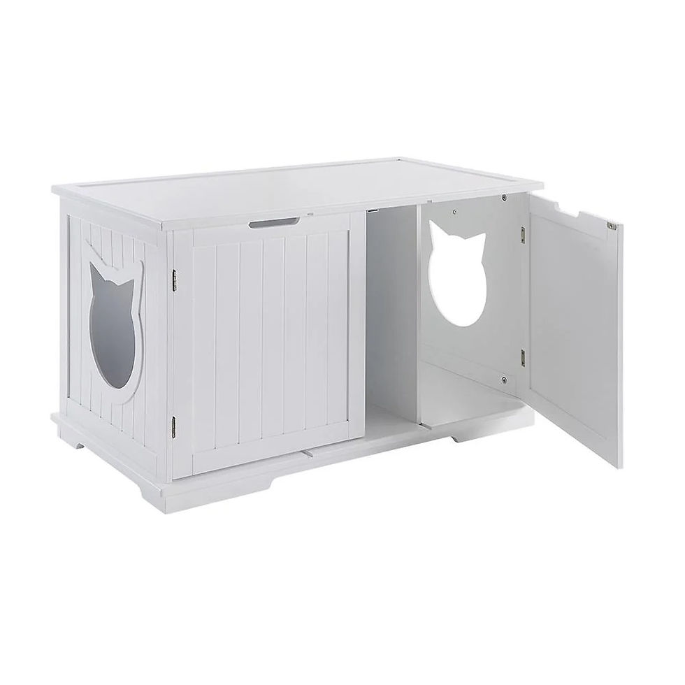 Thumbnail: X-Large Cat Washroom Bench Litter Box Enclosure Furniture Box House