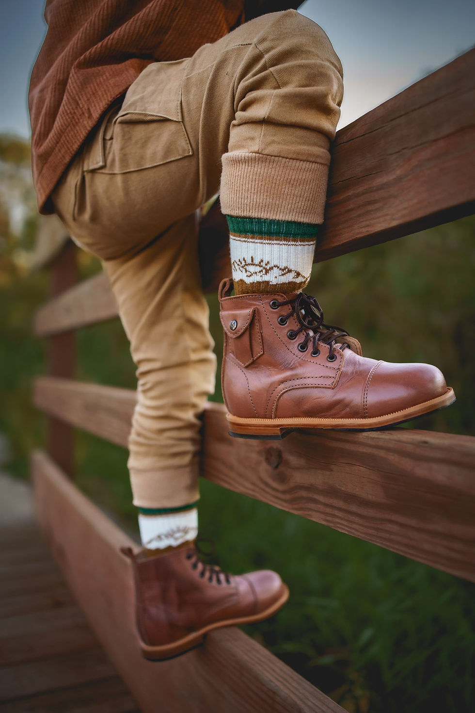 Thumbnail: Green Boot socks “Wild” Merino Wool