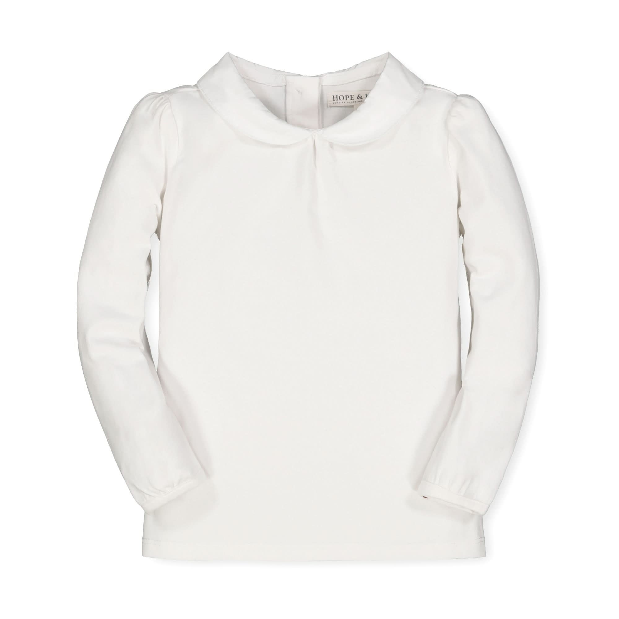 Knit Top with Woven Collar