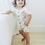 Thumbnail: GOTS Certified Organic Cotton Short Sleeve Romper - Celadon Quail