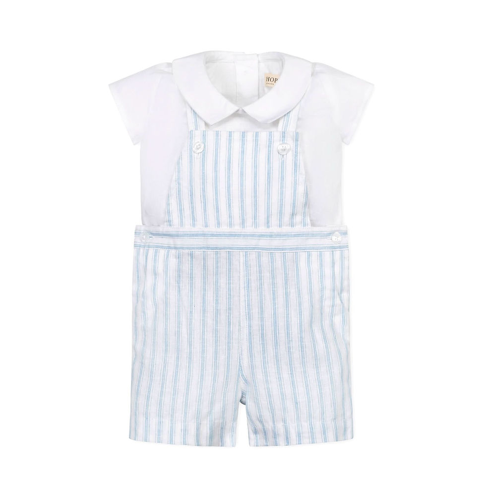Linen Shortie Overall Set