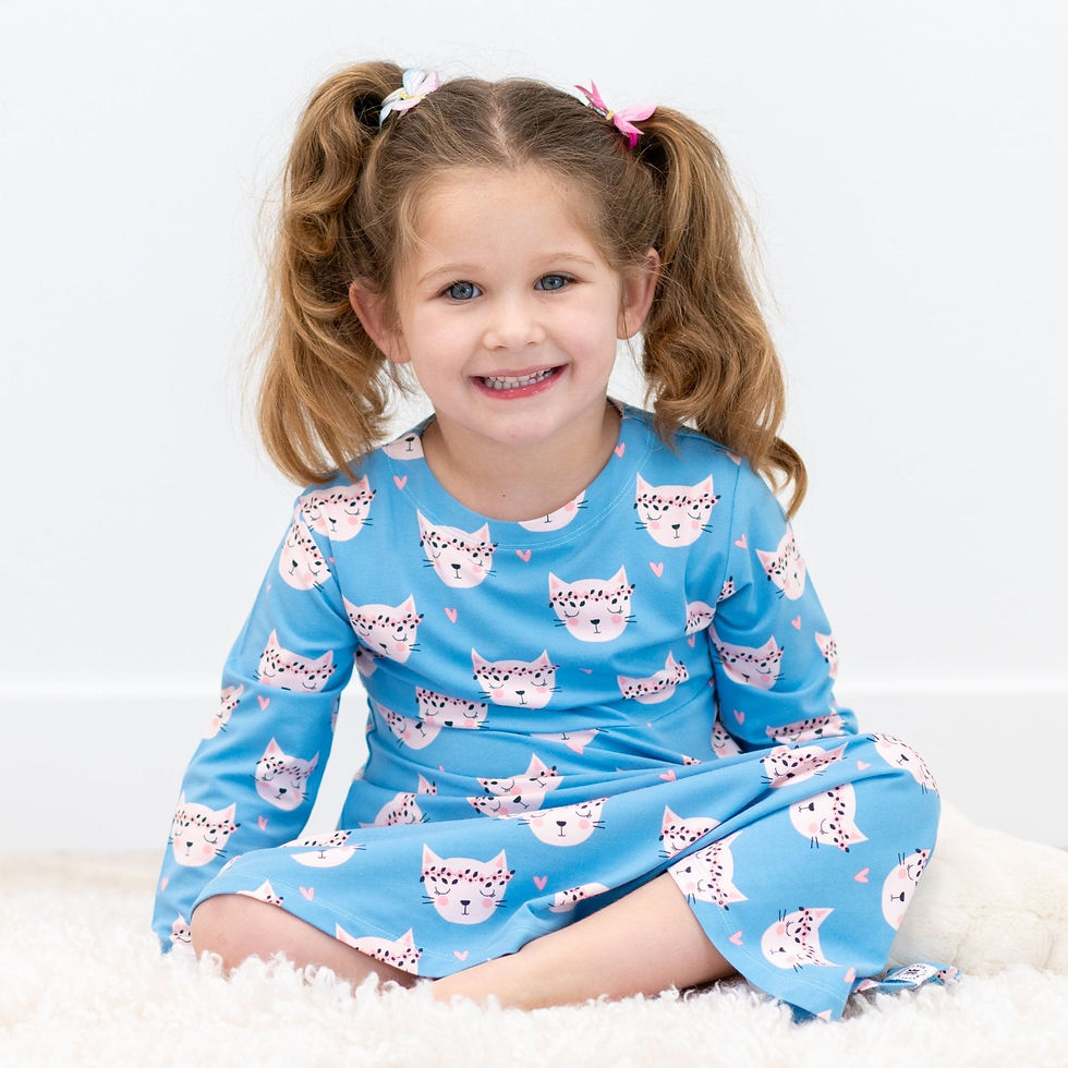 Thumbnail: Pretty Pink Cat Swirly Girl Dress