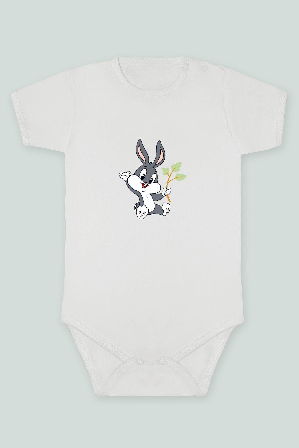 Bugs Bunny 2 Baskılı Kısa kollu Body Zıbın Badi