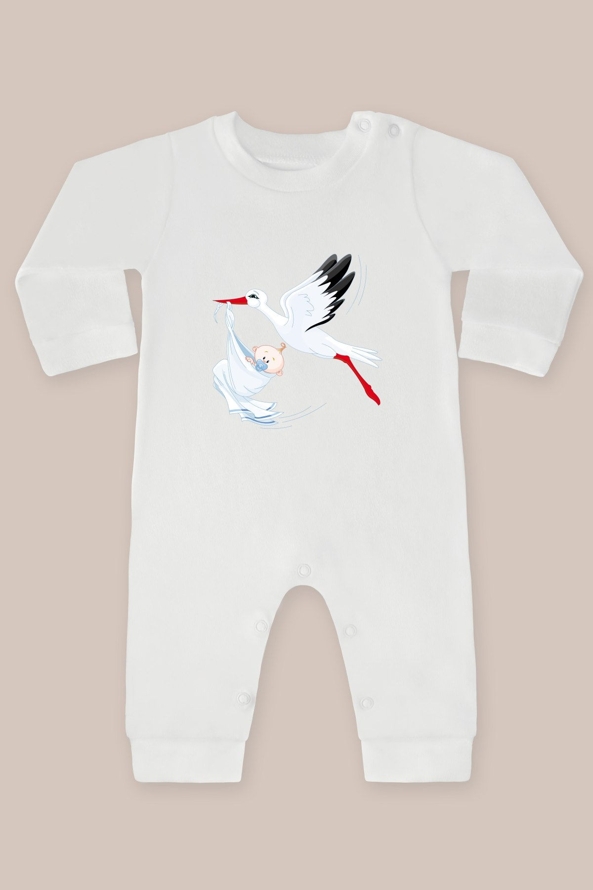 Pelikan Bebek 7 Baskılı Uzun Kollu Tulum