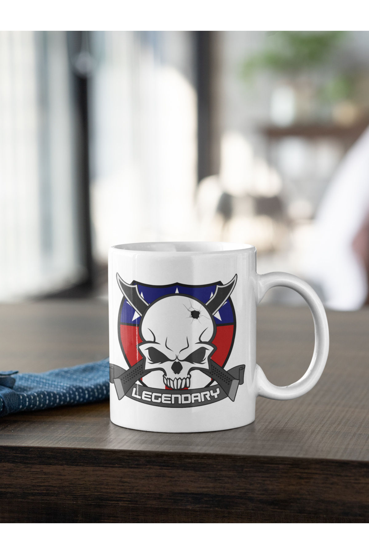 Legendary Gaming Logo Baskılı Kupa Beyaz Porselen Mug