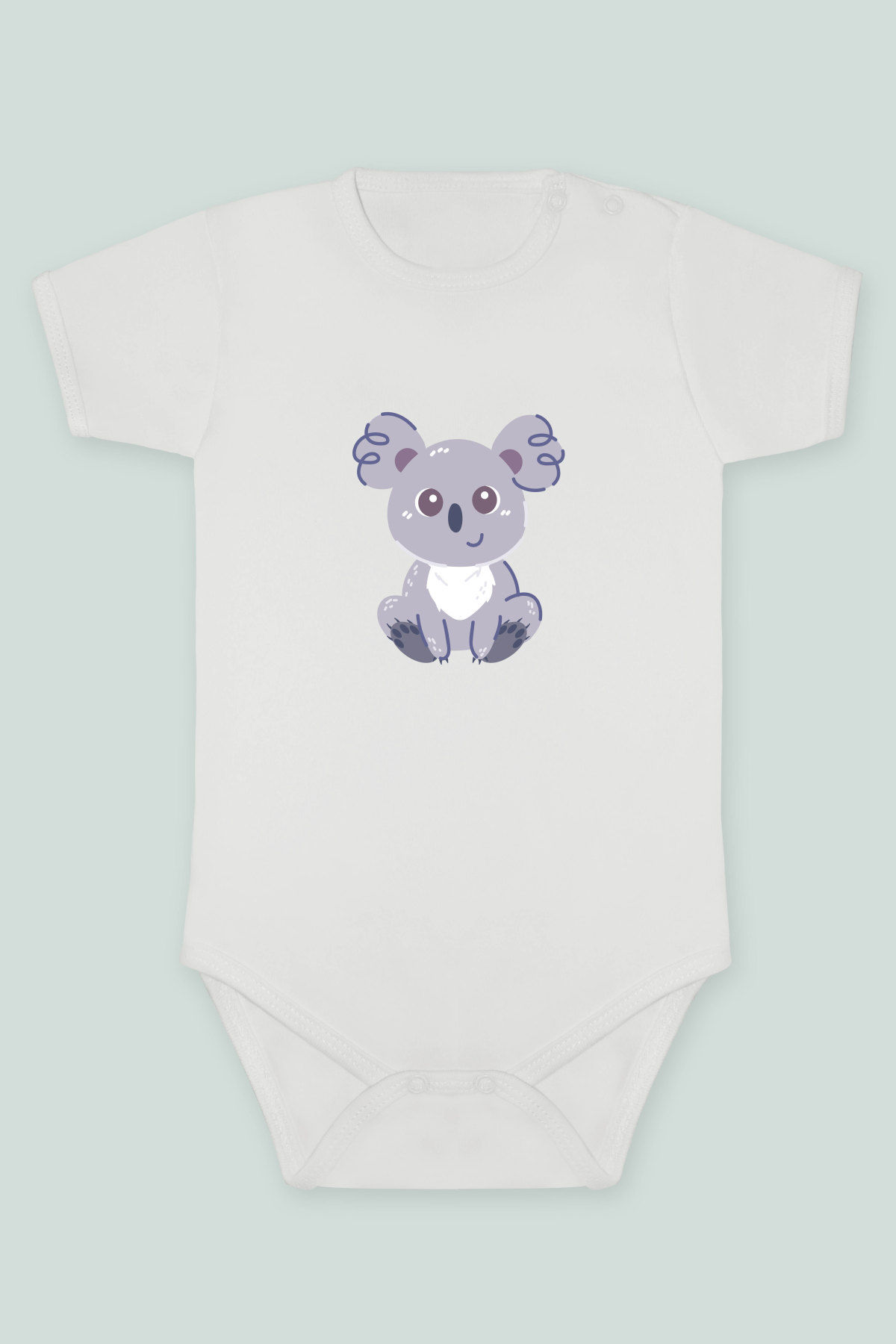 Sevimli Hayvanlar 6 Koala Baskılı Kısa kollu Body Zıbın Badi