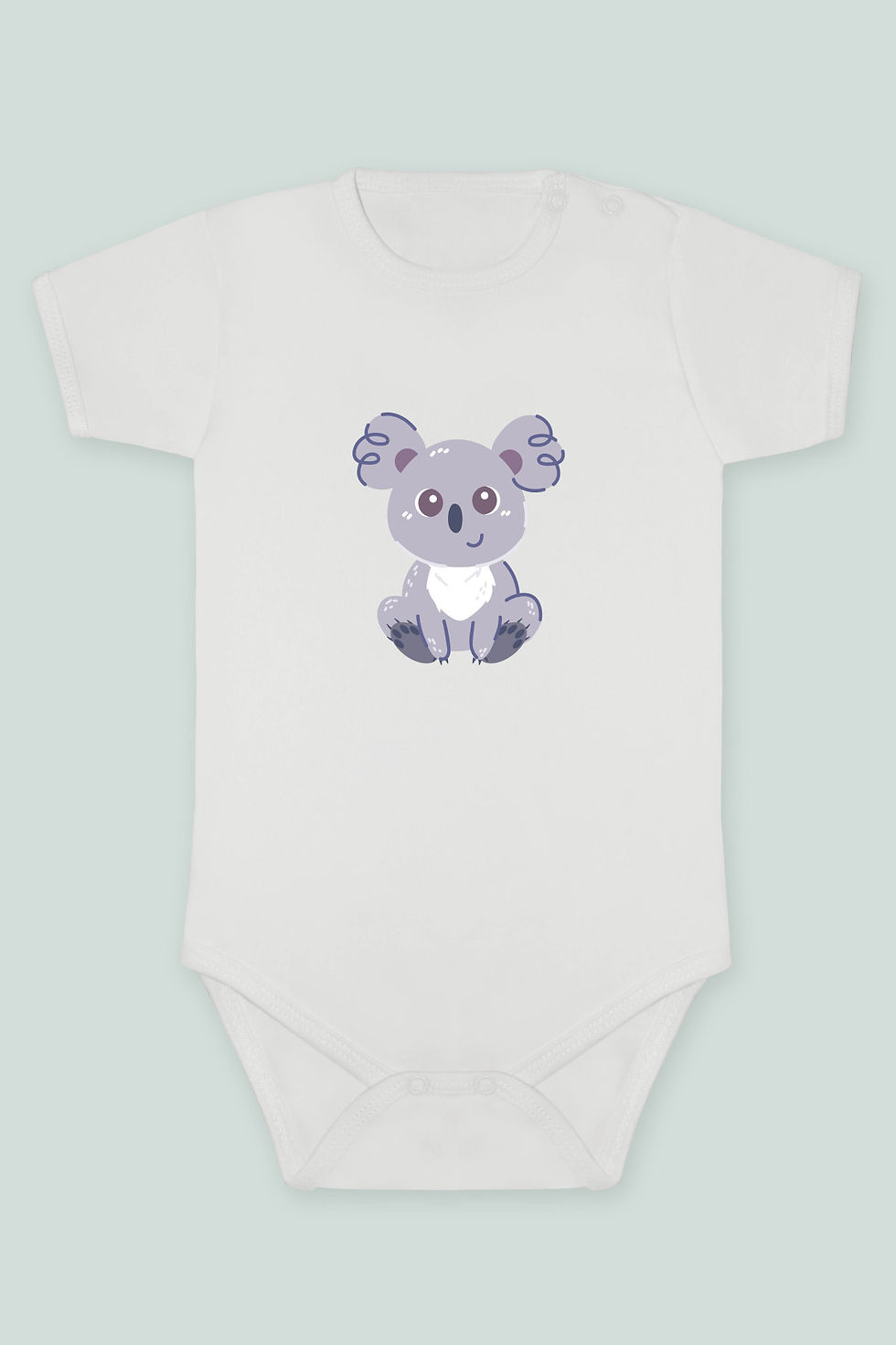 Sevimli Hayvanlar 6 Koala Baskılı Kısa kollu Body Zıbın Badi