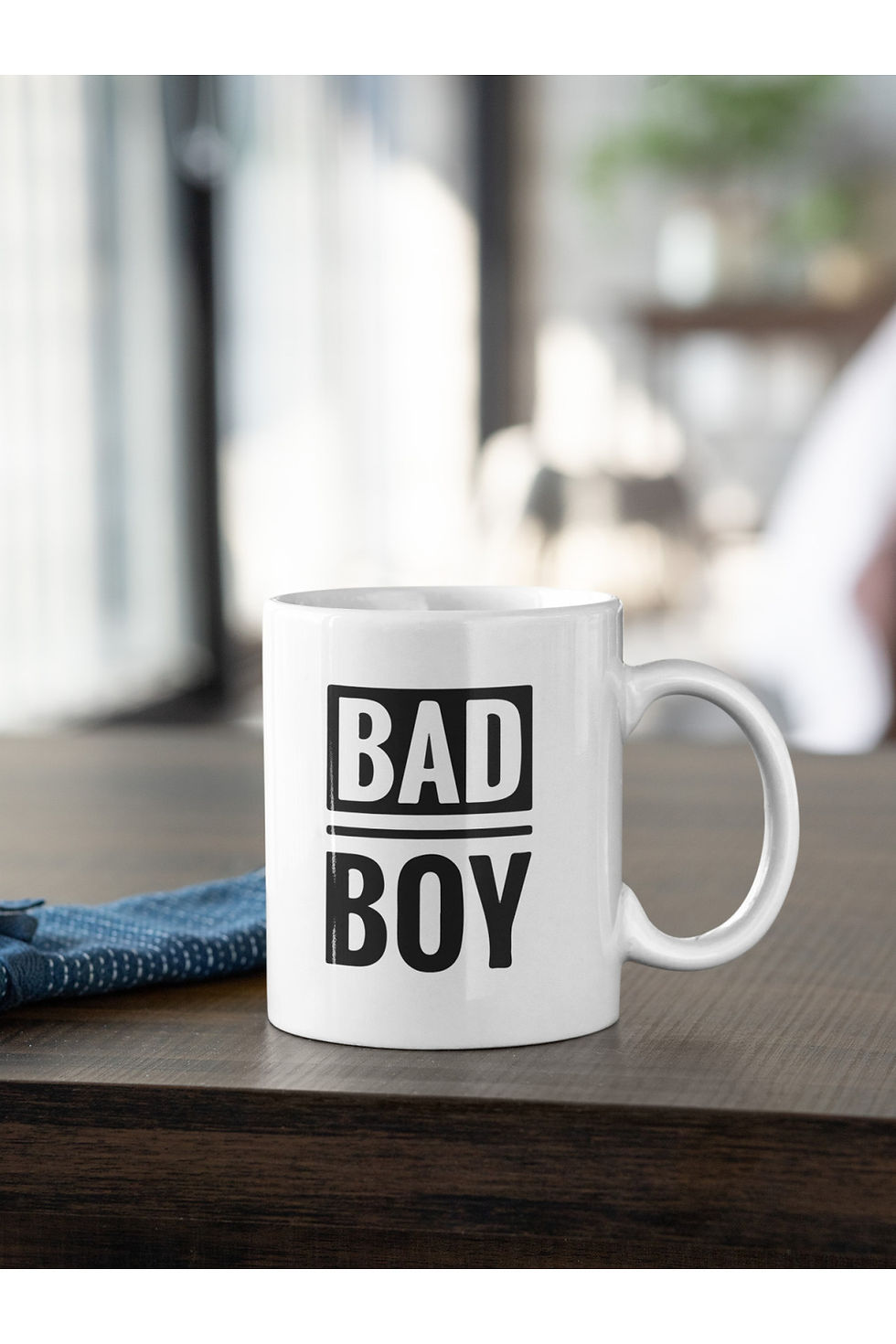 Bad Boy Yazı Baskılı Kupa Beyaz Porselen Mug