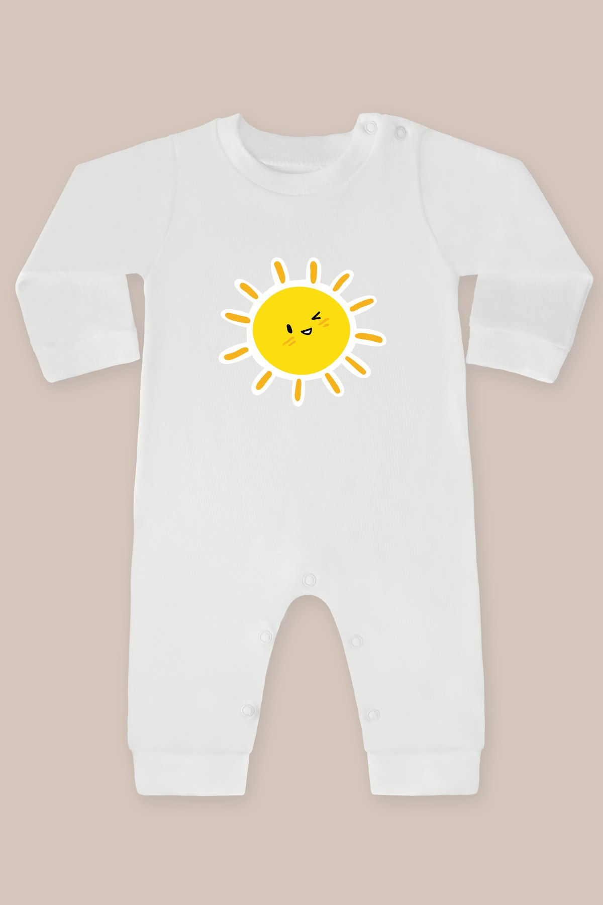 Uzay 7 Baskılı Uzun Kollu Tulum