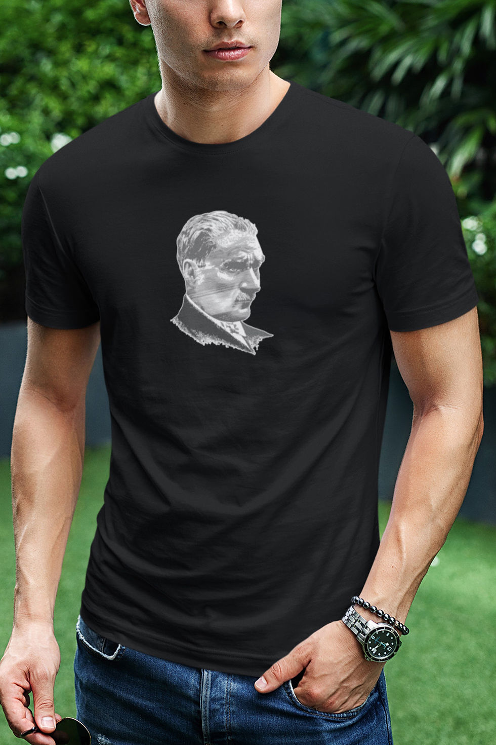 Küçük resim: Atatürk Unisex Tişört Sevgililer Anneler Babalar Doğum Günü Hediyesi T-shirt