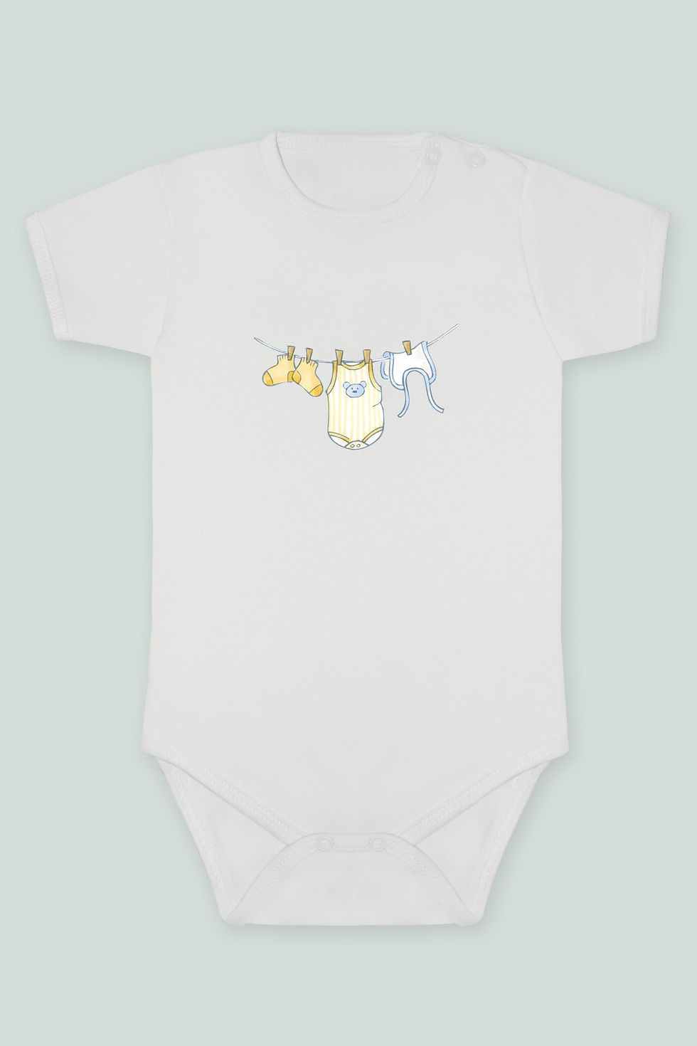 Bebek Eşyaları 12 Baskılı Kısa kollu Body Zıbın Badi