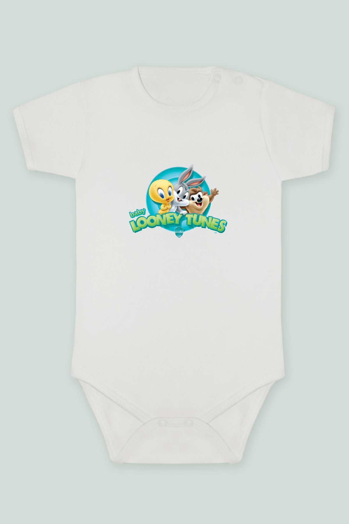 Bugs Bunny Tazmanya Tweety Baskılı Kısa kollu Body Zıbın Badi