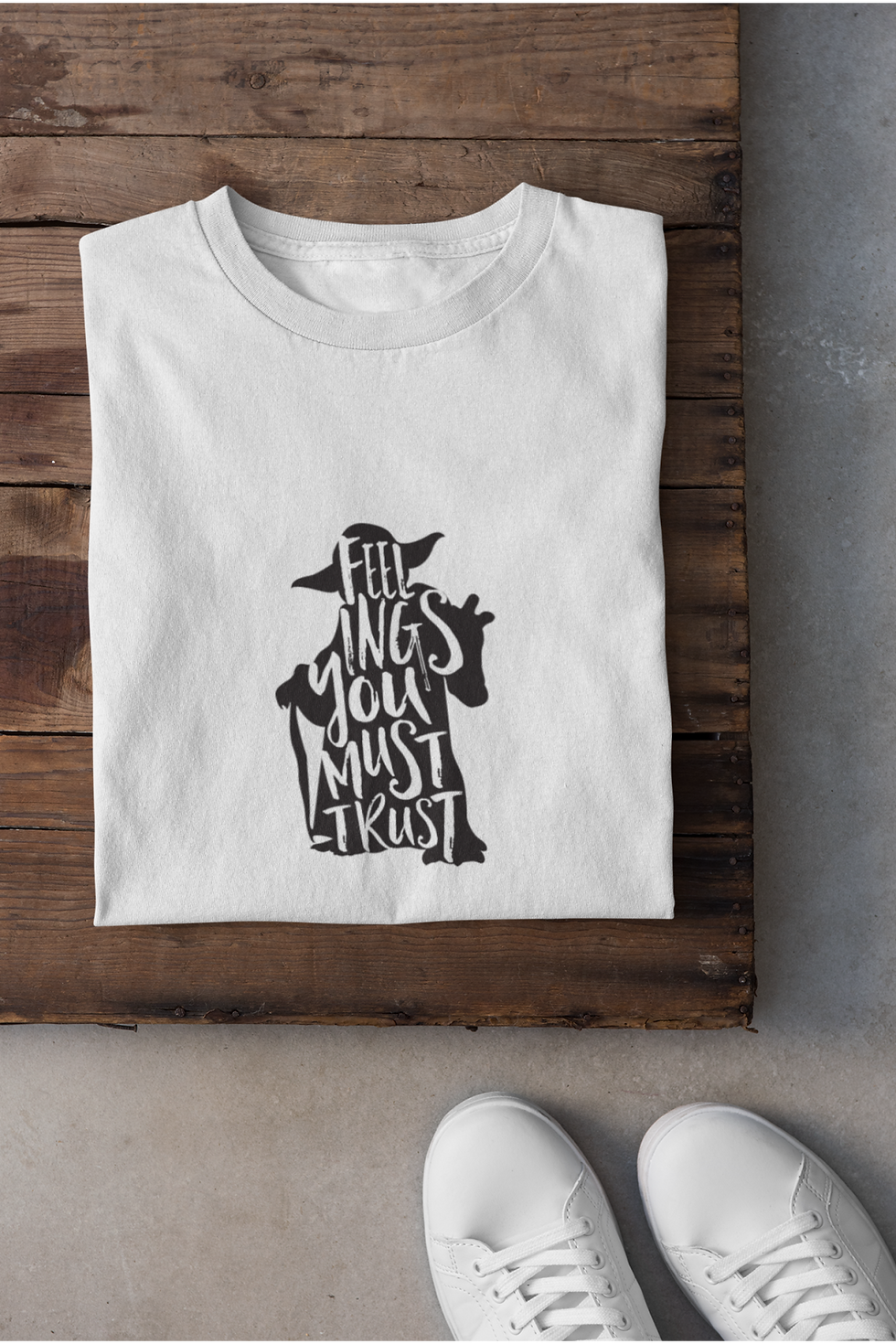 Küçük resim: Star Wars Jedi Feelings You Must Trust Yazı Baskılı Tişört Erkek %100 Pamuk