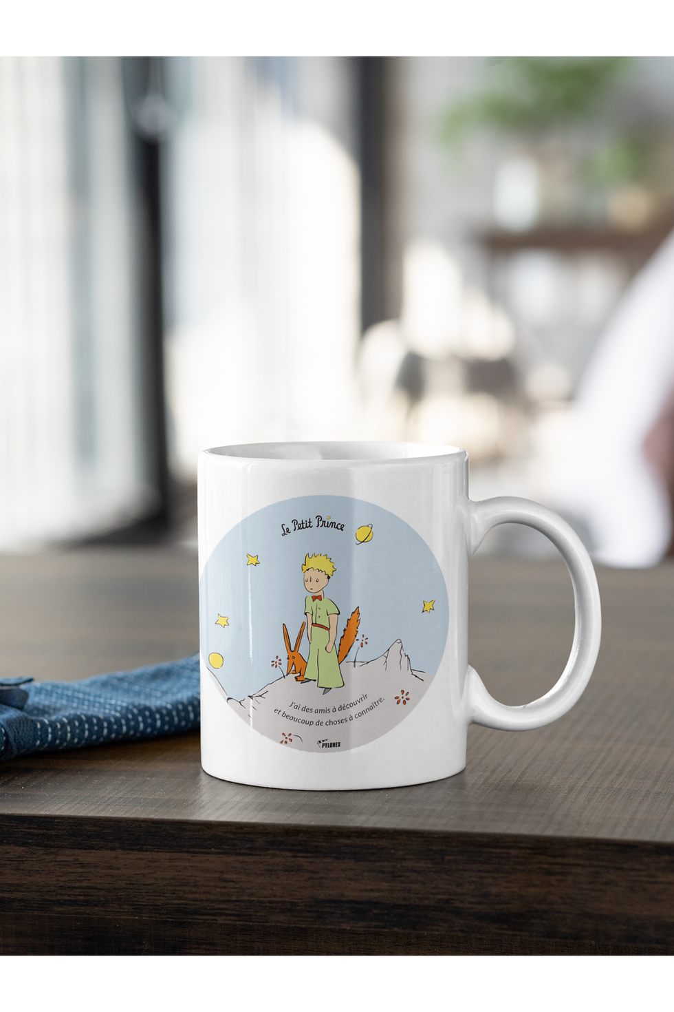 Küçük resim: Küçük Prens Renkli Karakter Baskılı Kupa Beyaz Porselen Mug