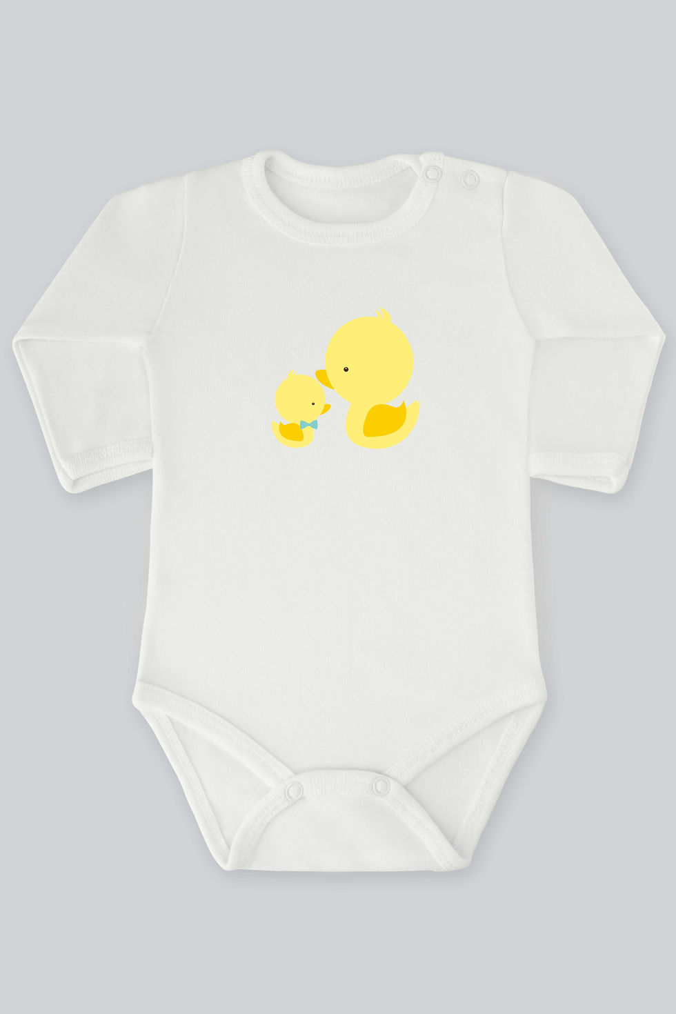 Sevimli Civcivler 22 Baskılı Bebek Çıt çıtlı Zıbın Badi %100 Pamuk