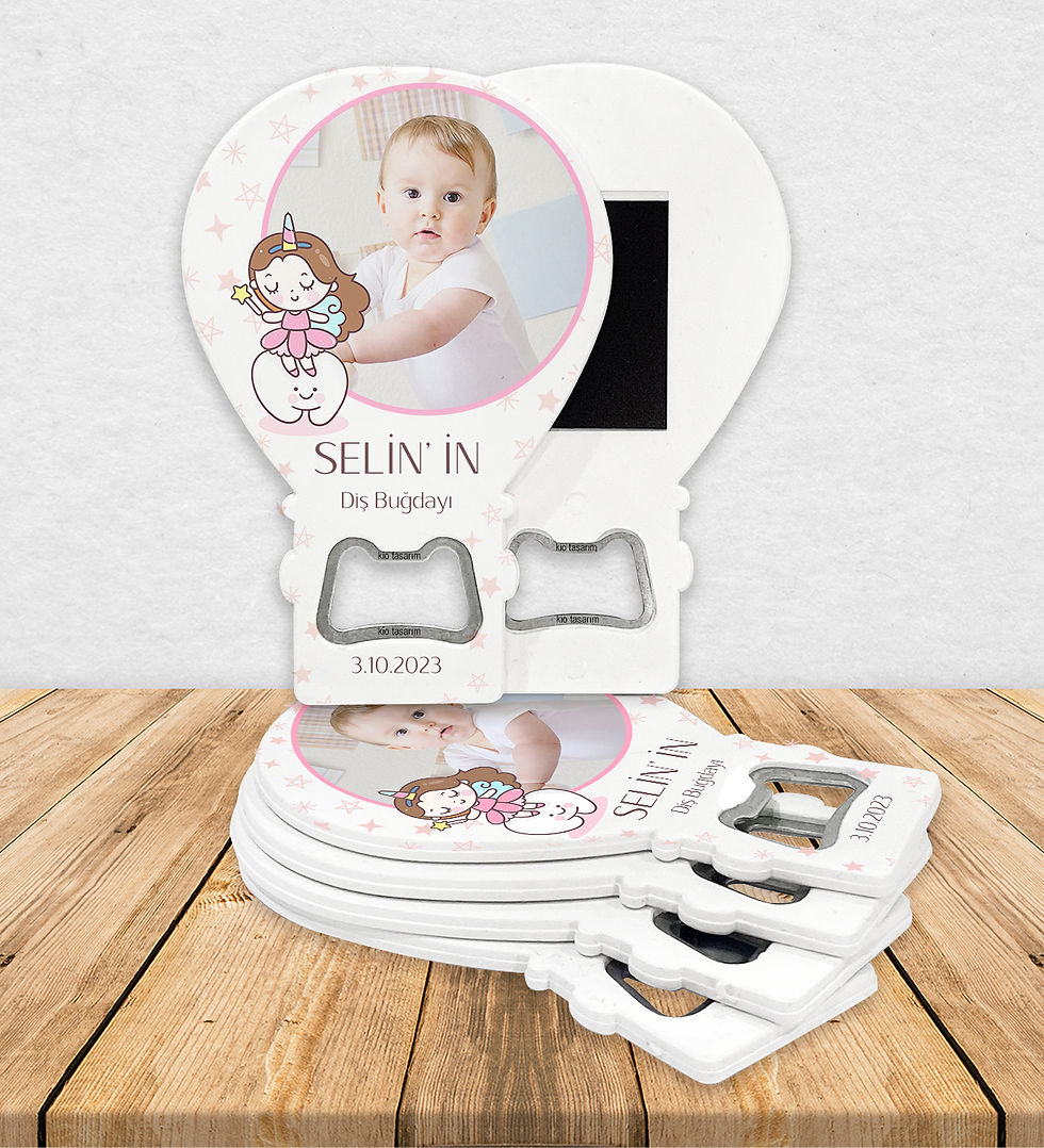 Küçük resim: Kişiye Özel Diş Buğdayı Baskılı Resimli İsimli Resimli Balon Açacak Magnet