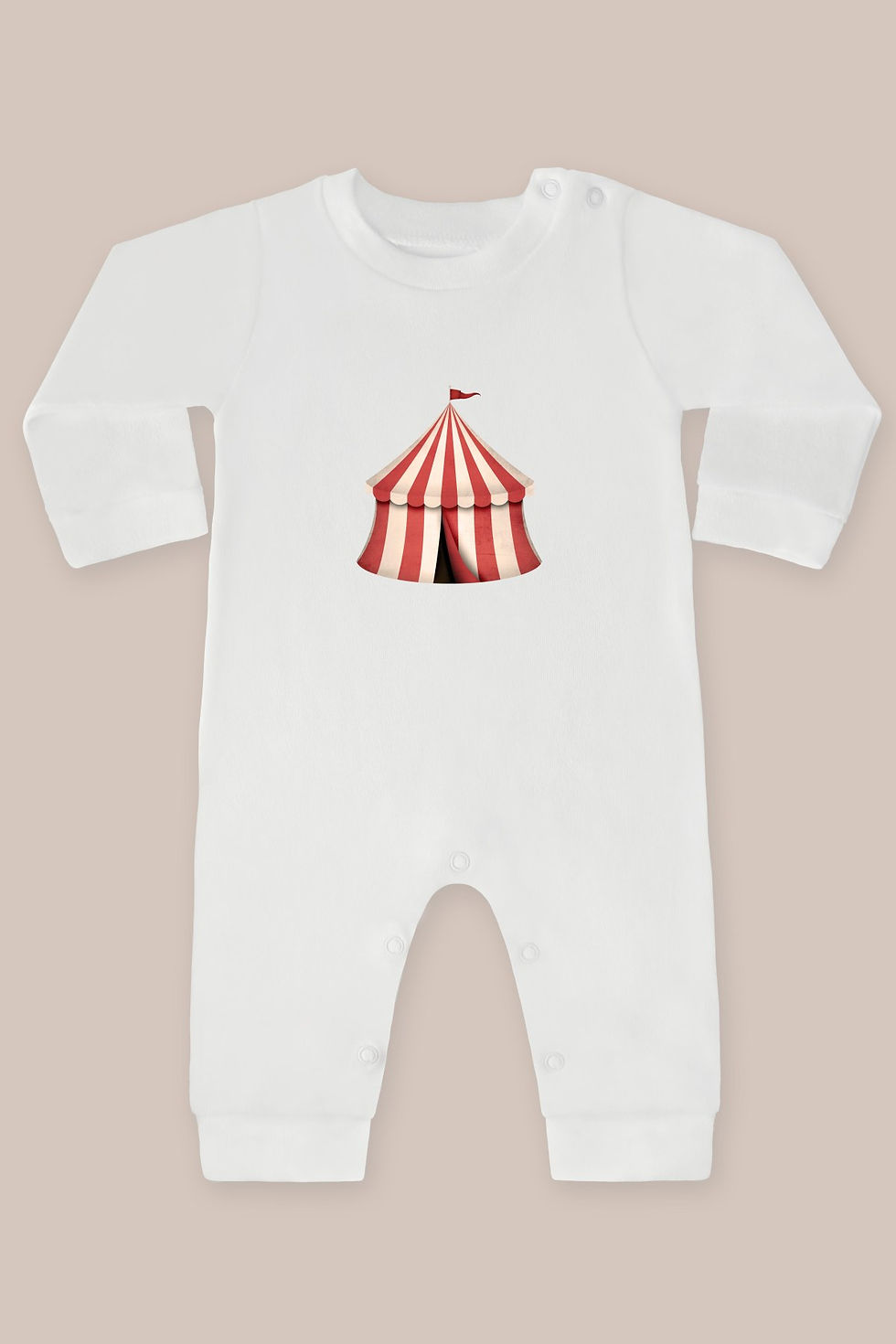 Sevimli Sirk Maymunu Ve Fil 4 Baskılı Uzun Kollu Tulum