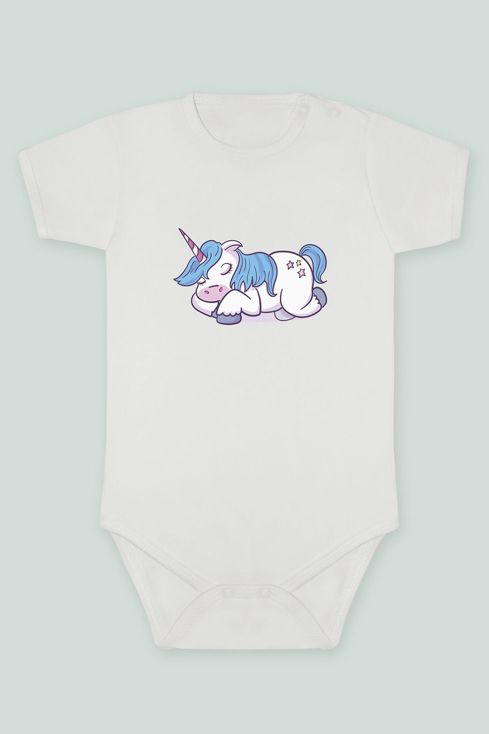 Unicorn 11 Baskılı Kısa kollu Body Zıbın Badi