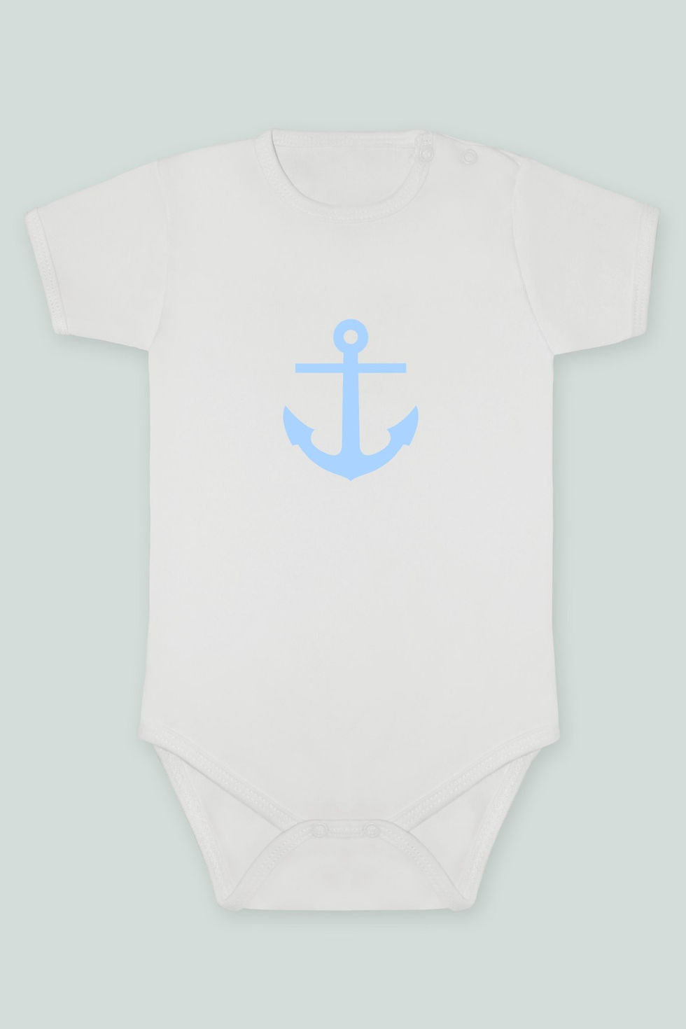 Denizci 20 Gemi Çapası Baskılı Kısa kollu Body Zıbın Badi