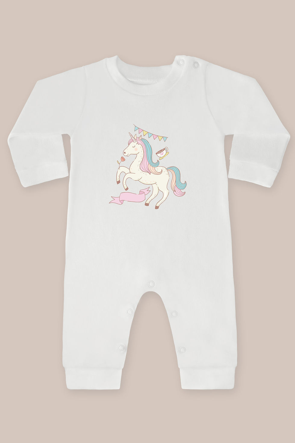 Unicorn 12 Baskılı Uzun Kollu Tulum