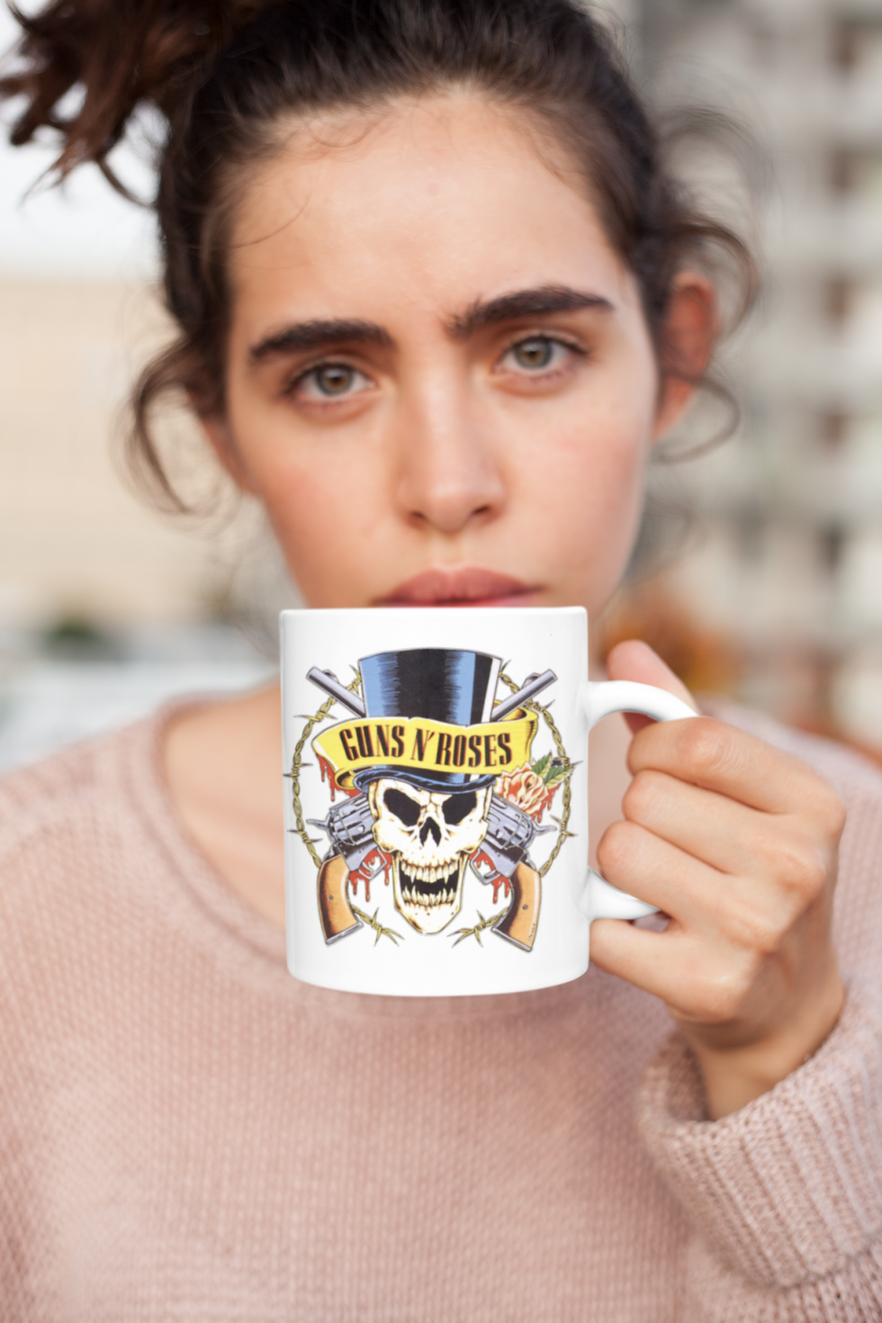 Küçük resim: Guns Roses 2 Baskılı Kupa Beyaz Porselen Mug