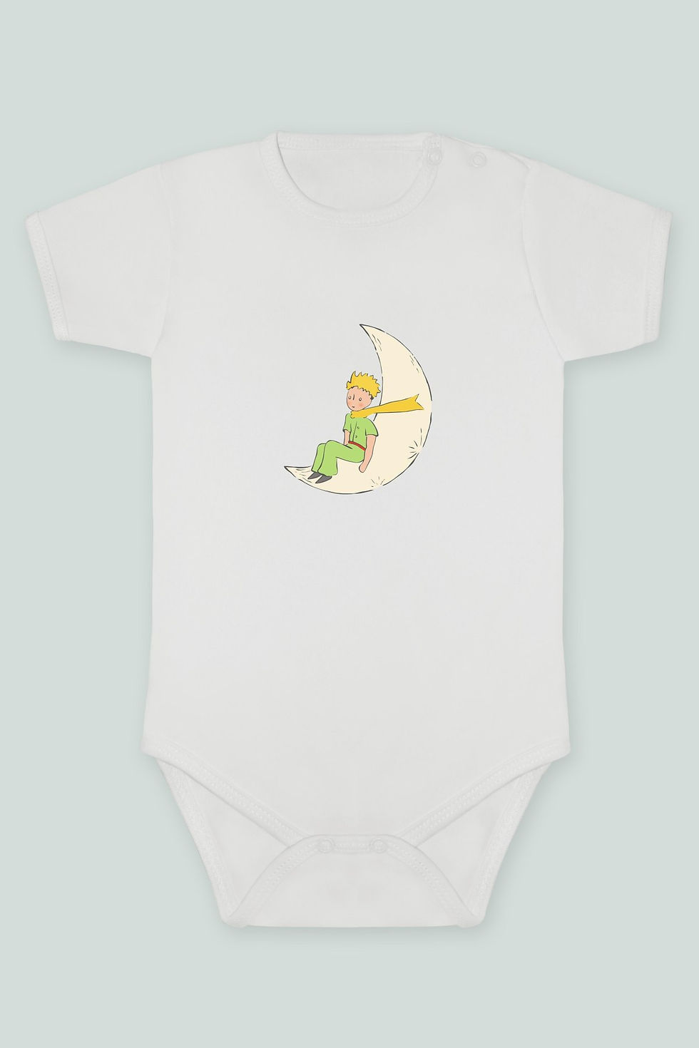 Küçük Prens Baskılı Kısa kollu Body Zıbın Badi