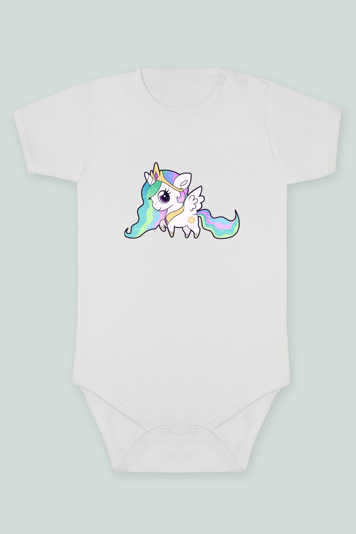 Unicorn 25 Baskılı Kısa kollu Body Zıbın Badi