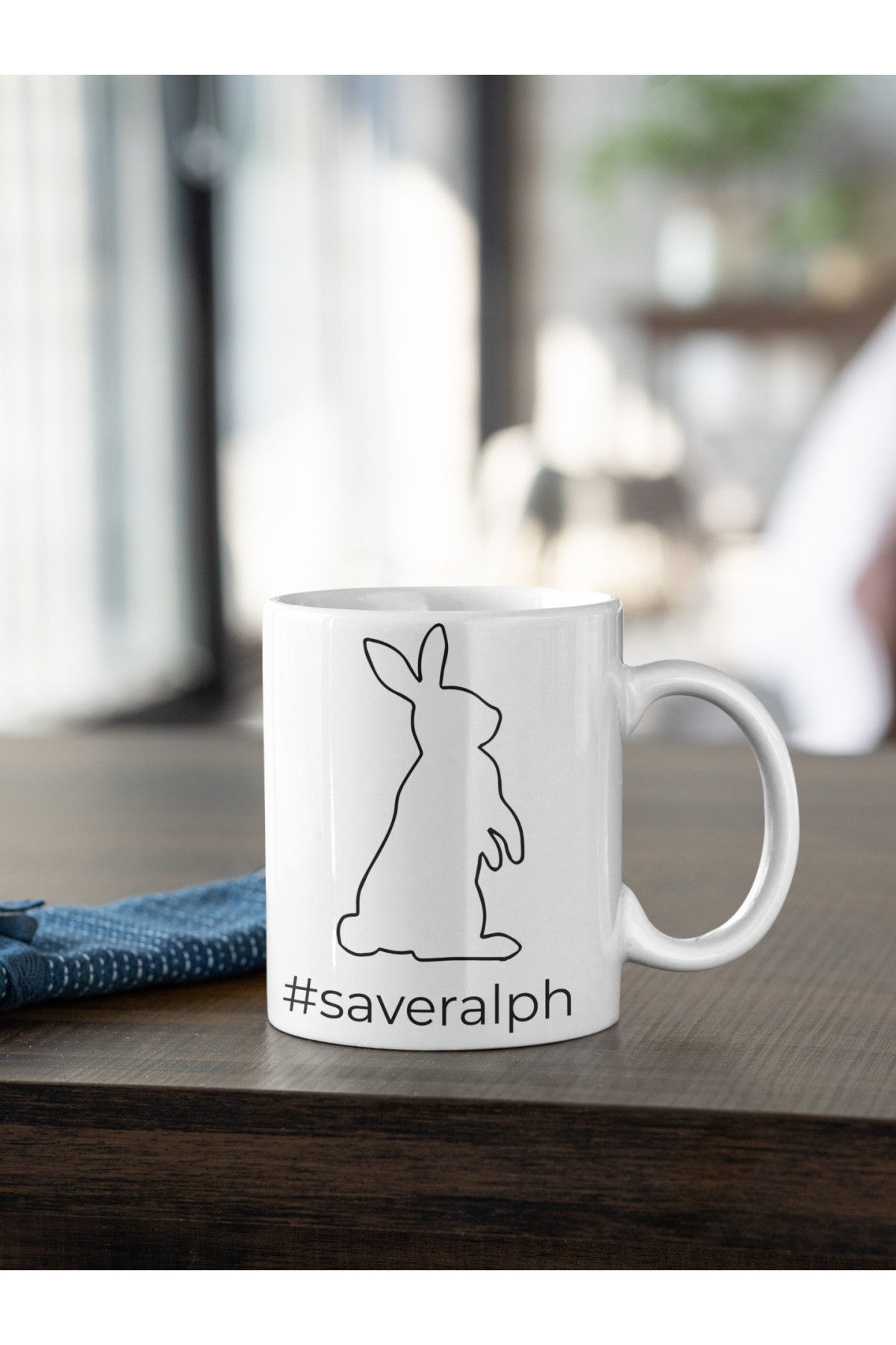 Save Ralph Hastag 1 Baskılı Kupa Beyaz Porselen Mug